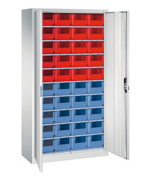 C+P Magazinschrank Serie 13, H1980xB1000xT420mm, 7035/7035, Einlegeböden 9, 133144-24 S10117