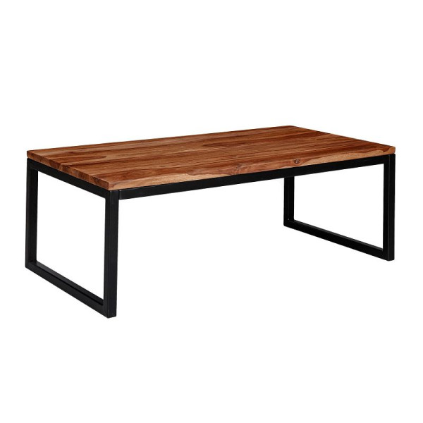 Wohnling Couchtisch 110 x 40 x 60 cm Sheesham Massivholz/Metall, WL6.151