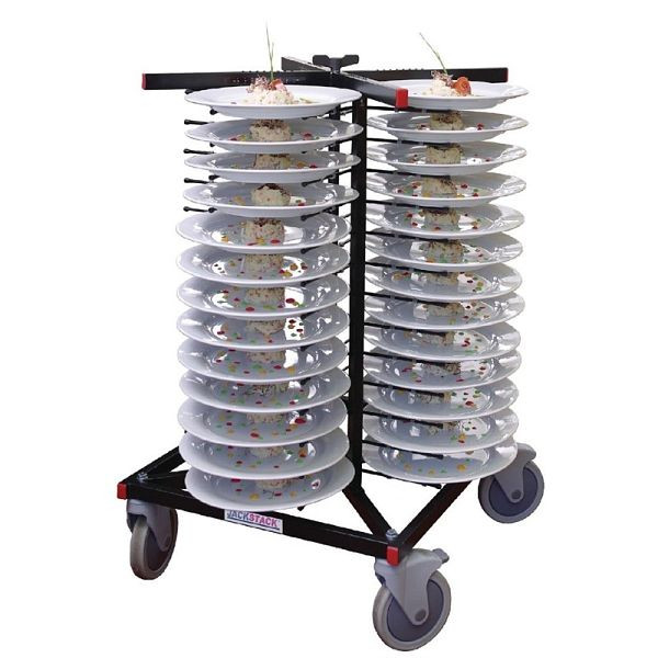 Jackstack Tellerwagen für 52 Teller, 5 cm Abstand zwischen den Etagen, L529