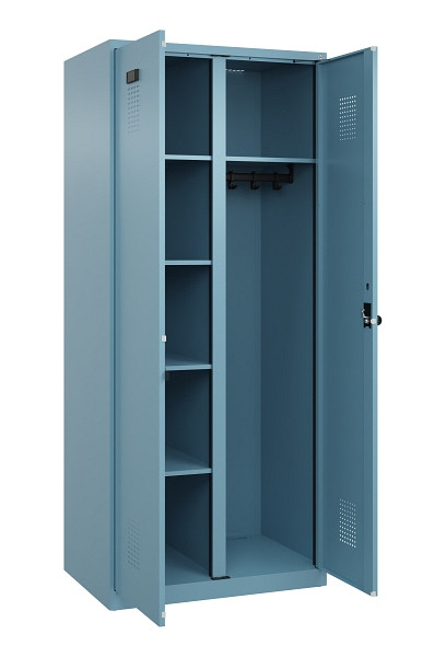 C+P Wäsche-/Garderobenspind Evolo PLUS, 2 Abteile, 1850x800x500mm, 0010/0010, Drehriegel, 049600-22 S10021