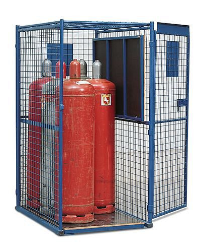 DENIOS Gasflaschenschrank GF 8.16 mit 1-flügeliger Tür und flachem Boden, 137112