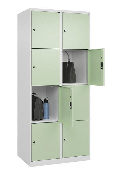 C+P Schließfachschrank Evolo PLUS, 8 Fächer, 1850x800x500mm, 9016/6019, 049000-224 S10019