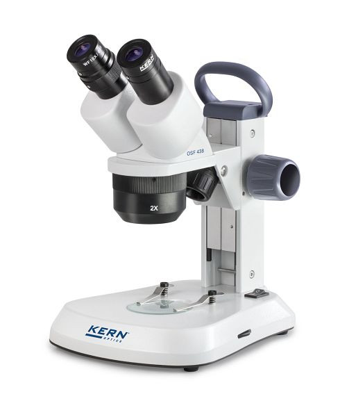 KERN Optics Stereomikroskop, Greenough 1x / 2x / 3x, Binokular, Eyepiece WF 10 x / Ø 20mm with anti-fungus Steckernetzteil, OSF 438