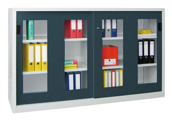 Pavoy Schiebetürenschrank 1200/500/2000, Böden verzinkt, Sichtfenster, 30301-200-590-735512