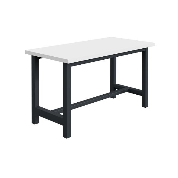 SOFAME CKS Werkbank B 1200 x T 750 x H 828mm, Melamin-Arbeitsplatte 28 mm, Anthrazitgrau RAL 7016, W010160068GA