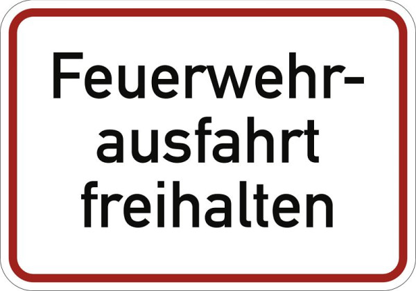 Moedel Feuerwehrausfahrt freihalten, Aluminium, 500x350 mm, 57544