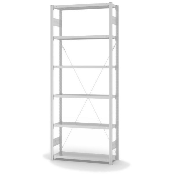 hofe AntiBac Grundregal, zerlegt, 6 Böden 2500 x 300 x 1000 mm, Antibakterielle Beschichtung in weiß (ähnlich RAL 9016), HKG25310ANT