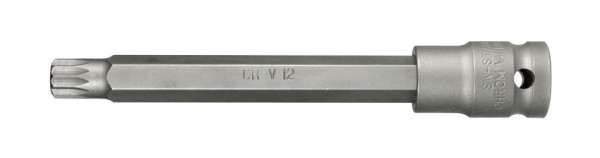 SW-Stahl IMPACT-Schraubendreheinsatz, 1/2", Innenvielzahn, M12 x 140 mm, brüniert, 05212L