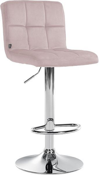 CLP Barhocker Peru Samt chrom, rosa, 323781, 4255716313685