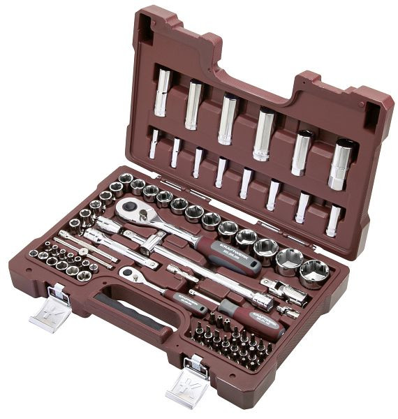 Kraftwerk Steckschlüssel-Satz, 1/4"+1/2", 80-teilig, 204.203.600