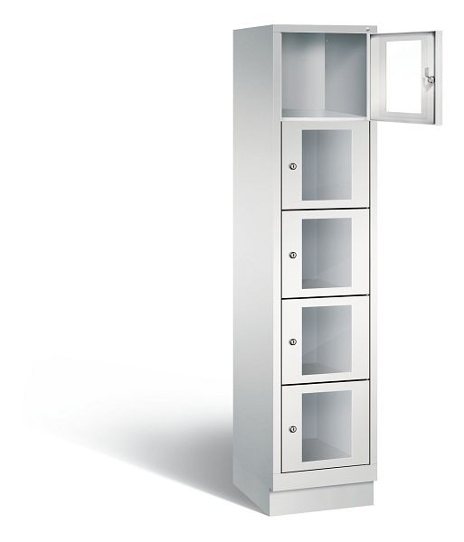 C+P Schließfachschrank Classic, H1800xB420xT500mm, Farbe: Lichtgrau, 8020A125 S10000