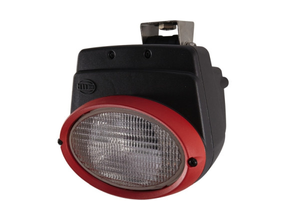 HELLA Xenon-Arbeitsscheinwerfer - Oval 100 Integral - 24V - Anbau/geschraubt - hängend/schwenkbarer Montagebügel - Nahfeldausleuchtung, 1GA 996 261-691
