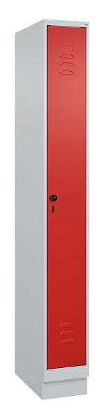 C+P Umkleidespind Classic PLUS, Sockel, 1950x250x500mm, 7035/3020, Drehriegel, 080020-19 S10002