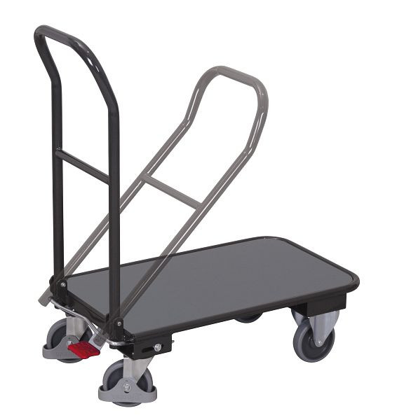 VARIOfit Klappbügelwagen, Ladefläche: 900 x 600 mm, RAL 7016 anthrazitgrau, sw-600.802/AG