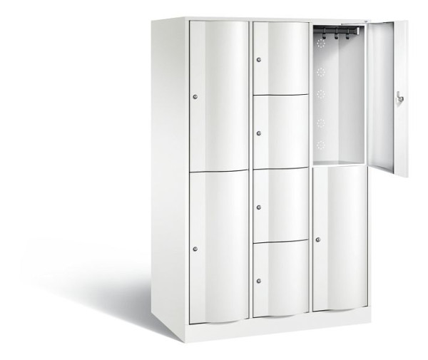 C+P XL-Kombi-Schließfachschrank Resisto, H1950xB1148xT640mm, Farbe: Verkehrsweiß, 8070-3732 S10031