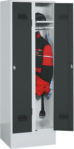 Kraftwerk Garderobenschrank Serie 53, 600x1850x500 mm, 2 Abteile, 122.185.002