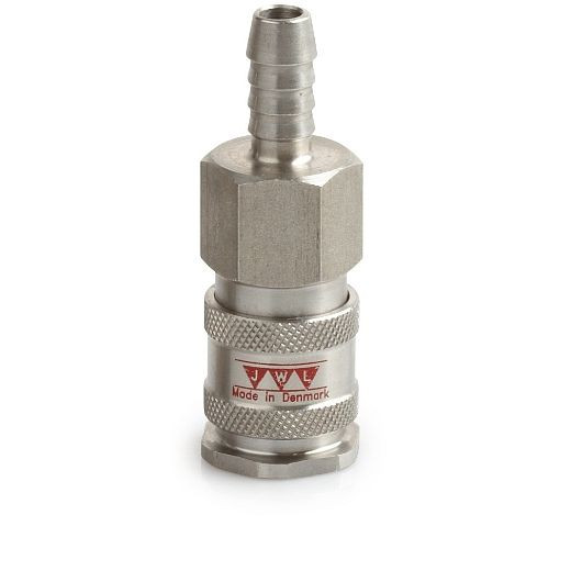 JWL Kupplung Edelstahl 316 JWL Serie 540, DN 7, 8, mit Schlauchtülle 8 mm, 41607
