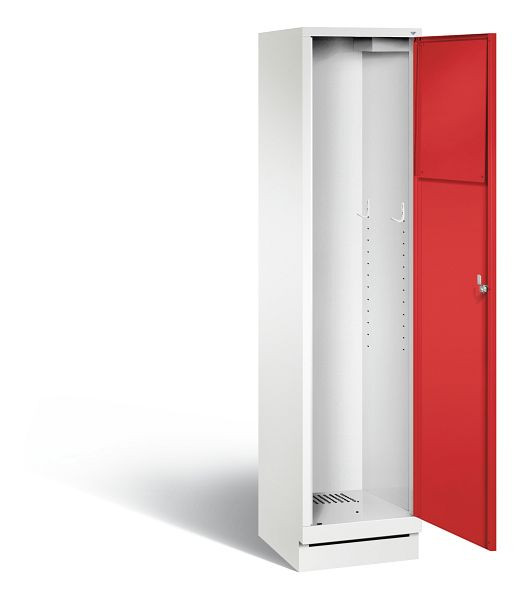 C+P Wäsche-Sammelschrank Evolo, H1800xB420xT500mm, Farbe: Verkehrsweiß / feuerrot, 48170-210 S10331