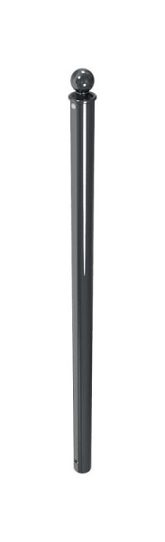 Schake Absperr-Stilpfosten Serie 465B Ø 60 mm, ortsfest, zum Einbetonieren mit Erdanker, Gesamtlänge ca. 1400 mm, ohne Verschluss, ohne Öse, 465B