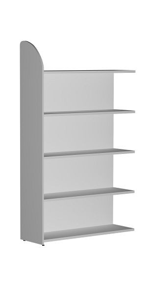 Kerkmann Regalfeld DANTE 1900 x 1000 mm mit Rückwand, 5 Böden, lichtgrau, 50984111