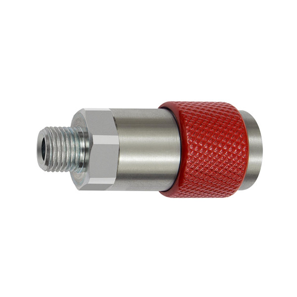 Riegler Unverwechselbare Dreh-Sicherheitskupplung NW 6, ISO 6150 C, G 1/4 AG, rot, 141849
