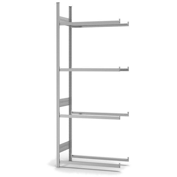 hofe Reifen-Anbauregal, 2500x400x1000 mm, 4 Fachebenen, verzinkt, 150 kg Fachlast, 450 kg Feldlast, einseitige Bedienung, HZA25410AR