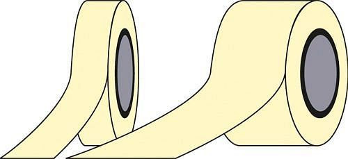 DENIOS Markierungsband nachleuchtend, ISO 7010, Folie 25 m x 50 mm, 266739
