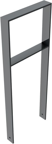 Schake Anlehnbügel aus Flachstahl 80 x 12 mm, mit Querholm, Gesamtbreite: 450 mm, feuerverzinkt und beschichtet DB 703, 453_045B