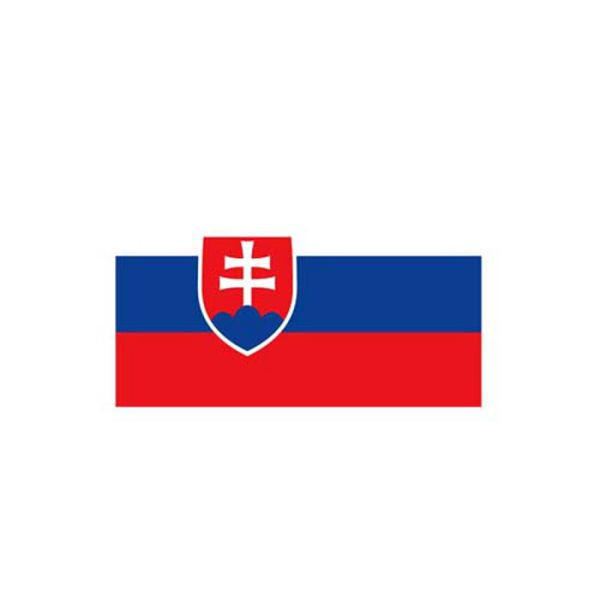 Stein HGS Länderflagge Slowakei, 400 x 150 cm (Hochformat), mit Kunststoff-Karabiner, FlagTop 110 g/m², für Fahnenmasten ab 8 m, ohne Hohlsaum, 27664