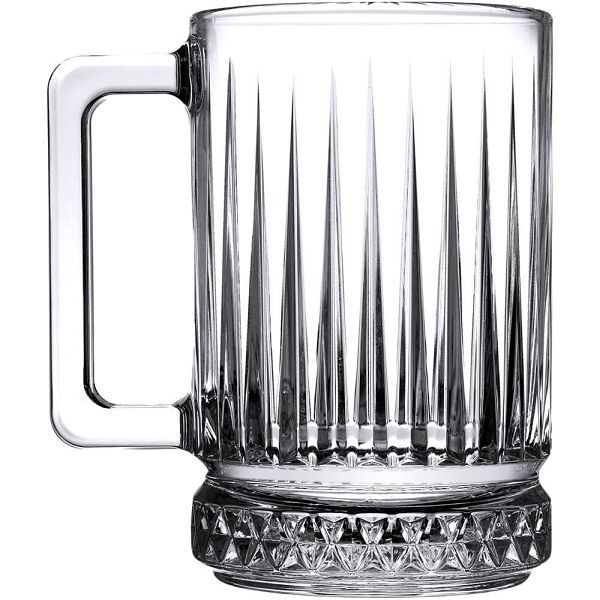 Pasabahce Serie Elysia, Bierglas/Henkelbecher aus Glas, 310 ml, VE: 2 Stück, GL7610310