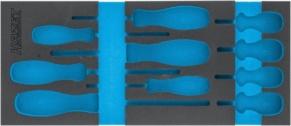 Hazet 2-Komponenten Weichschaum-Einlage, für 163-516/10 Abmessungen / Länge: 392 mm x 172 mm Ordnungssystem Größe: 1/3+ (172 x 392 mm), 163-516L