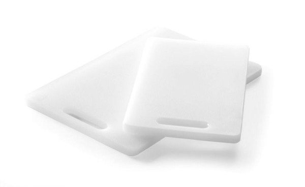 Hendi Schneidbrett mit Griff, LxBxH: 300x200x10 mm, Weiß, 826355