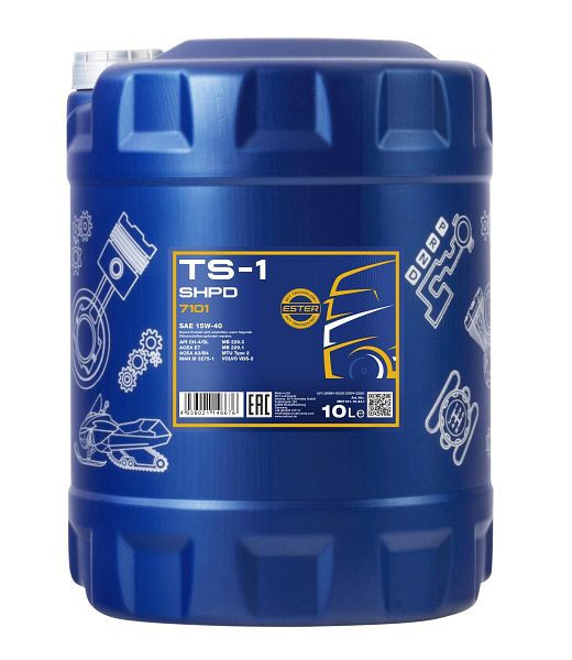 MANNOL Ganzjahres-Motorenöl 7101 TS-1 SHPD 15W-40, VE: 10 l, MN7101-10