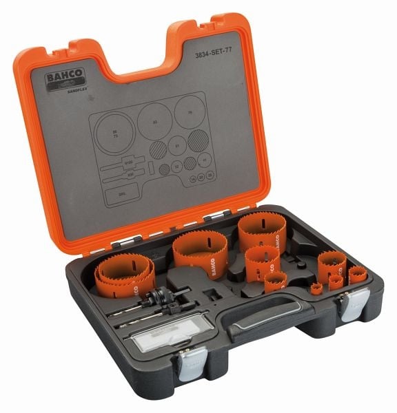 Bahco Lochsägen-Satz, 10 teilig, 16-86 mm, 3834-SET-77, 7314150235919