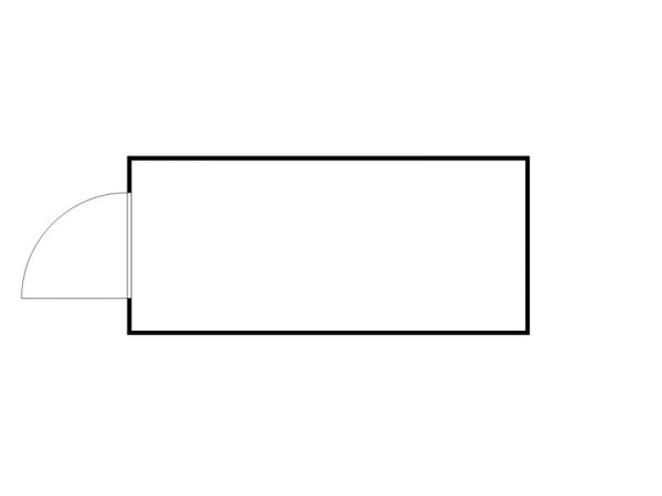 FLADAFI Materialcontainer IC Pro 1500, isoliert, Holzfußboden, mit Einflügeltür auf der 2 m Seite, F2221500103
