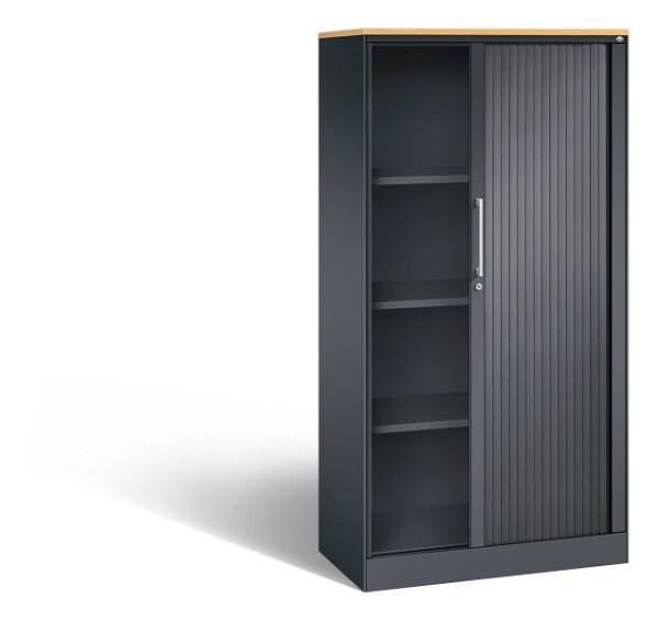 C+P Rollladenschrank Asisto, H1639xB800xT435mm, Farbe: Schwarzgrau, Bügelgriff, 4 OH, 143013-000 S10070
