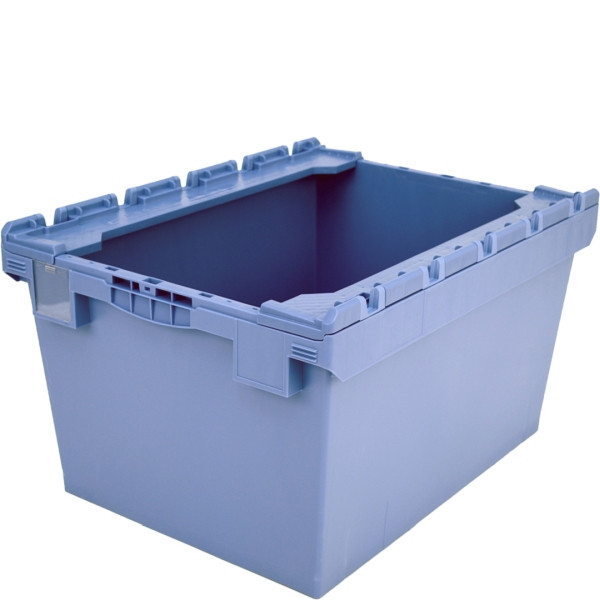BITO Mehrwegbehälter MB Deckel/Bügel/Kufe /MBB86421R 800x600x423 taubenblau, Bügel Rippenboden, C0402-0041