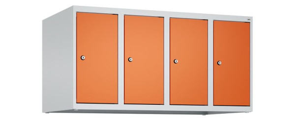 C+P Schrankaufsatz Classic PLUS, Aufsatzschrank, 7035/2004, Zylinderschlösser, 500x1000x500mm, 4 Abteile, 080090-49 S10031