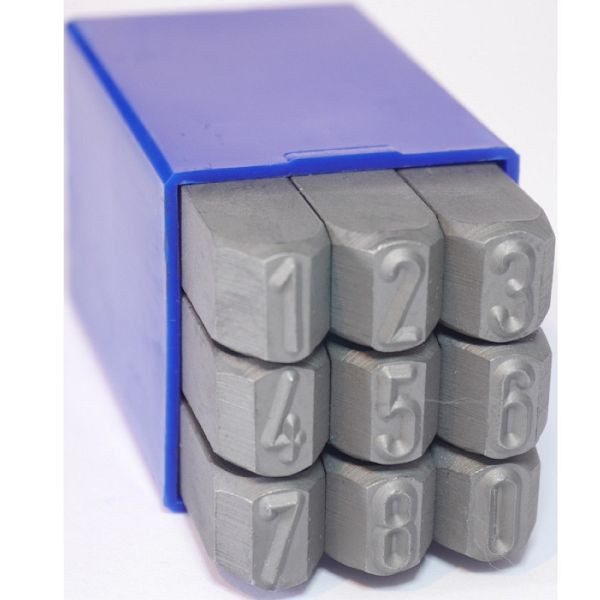 GRAVUREM S Standard Schlagzahlensatz 0-9 (RECHTSGRAVIERT), Schrifthöhe: 2,5 mm, 10302500
