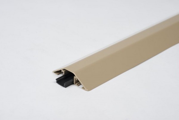 EHA Kabelbrücke, Alu, 80 x 20 mm, 1500 mm lang, Doppelklebeband, 1 Verbinder, beige, 47741