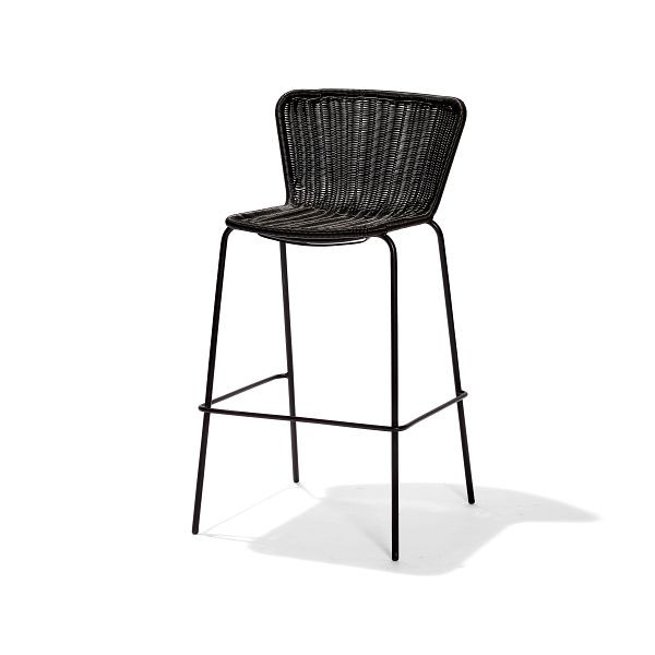 Feros Luca Stapelbarer Barstuhl, Schwarz, Indoor & Outdoor, 150514