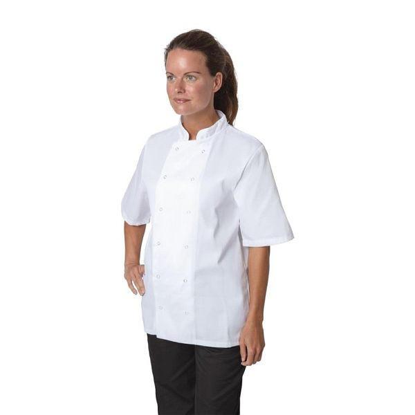 Whites Boston Kochjacke kurze Ärmel weiß L, Polybaumwolle, B250-L