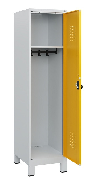 C+P Spind Evolo PLUS, Füße, 1 Abteil, 1630x400x500mm, 7035/1004, Drehriegel, 0490105-12 S10000
