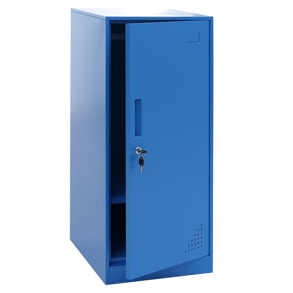 Mendler Spind HWC-P63, Schließfach Wertfachschrank Schließfachschrank Tür Kleiderstange, 90x38x45cm Stahl, blau, 122507