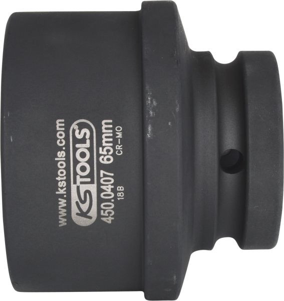 KS Tools 1" 12-kant-Kraft-Stecknuss, kurz, 65mm, 450.0407