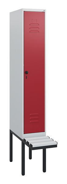 C+P Umkleidespind Classic PLUS, 1950x300x815mm, 7035/3003, Drehriegel, 0800405-10 S10031