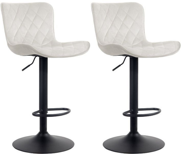 CLP Barhocker Emma Samt, creme, VE: 2 Stück, 322350
