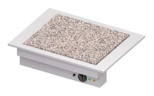 Stalgast Wärmeplatte "Drop-In" aus Granit 2xGN 1/1 830x620x270 mm Edelstahlabdeckung, DI08107