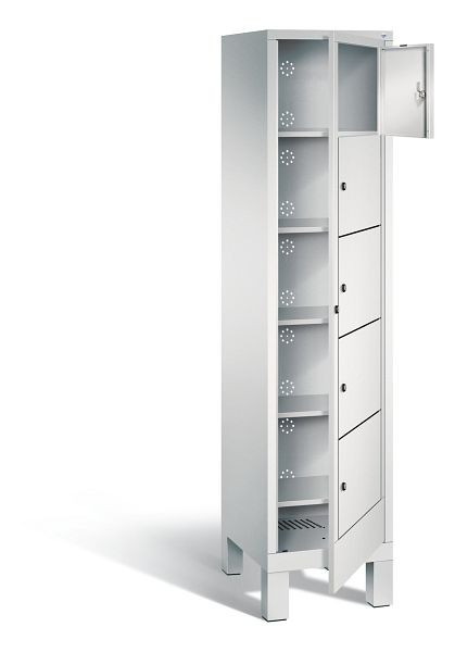 C+P Wäsche-Sammelschrank Evolo, H1850xB420xT500mm, Farbe: Lichtgrau, 48060-105 S10008