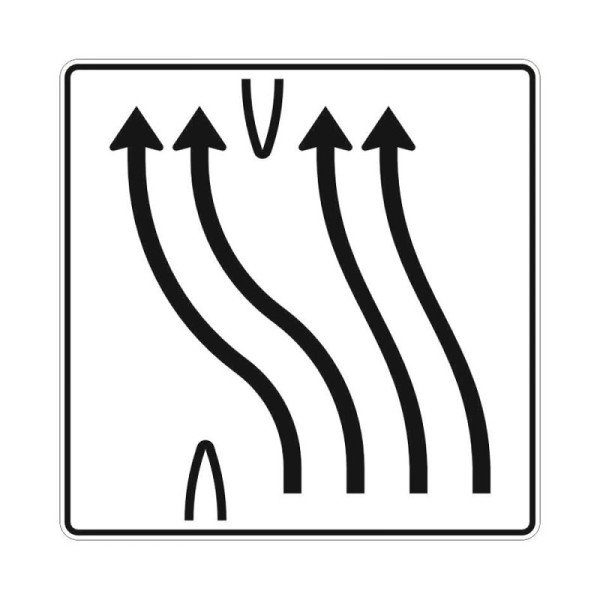 Stein HGS Überleitungstafel Verkehrszeichen StVO 501-53, Flachform 3 mm, RA3, RA3, Flachform 3 mm, 501-53.0002